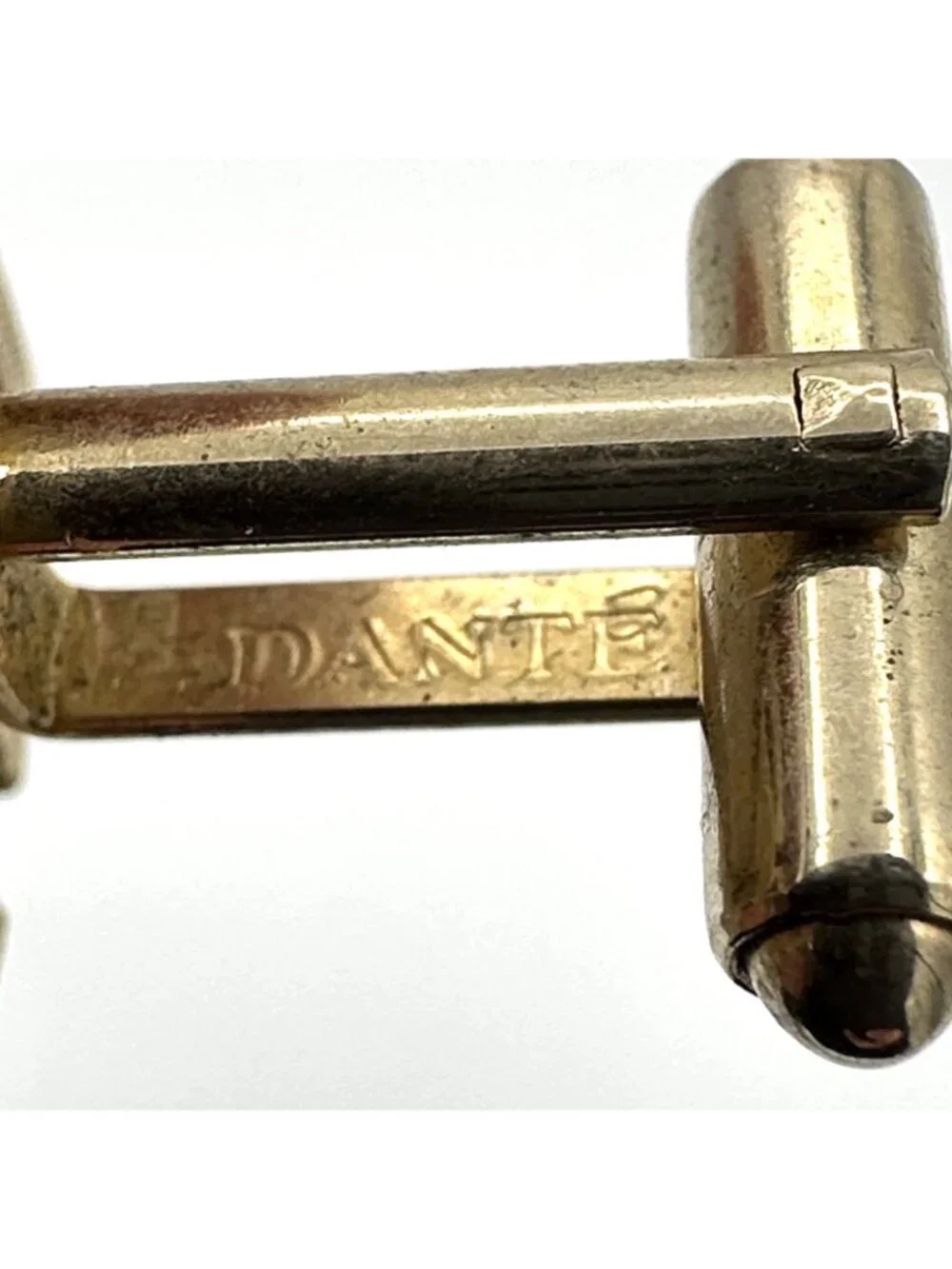 DANTE multicolor rivoli cufflinks - vtg midcentury modern gold-tone cuff links